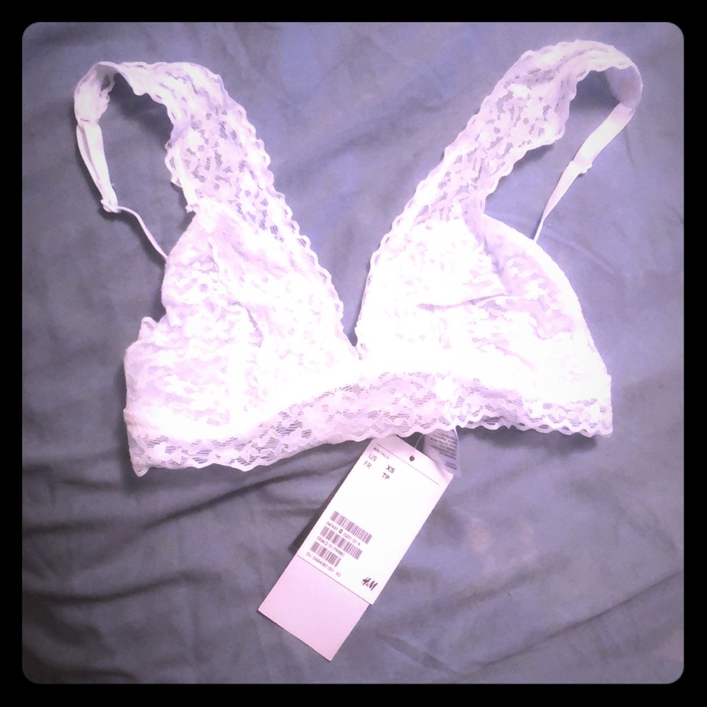 BNWT White lace XS Bralette
